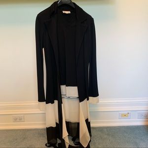 Marie Saint Pierre Black and White Cardigan/Tank Set